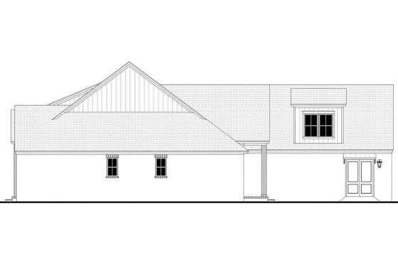 Exterior - Other Elevation 3 for Farmhouse House Plan #430-438 - 3 bed, 3.5 bath