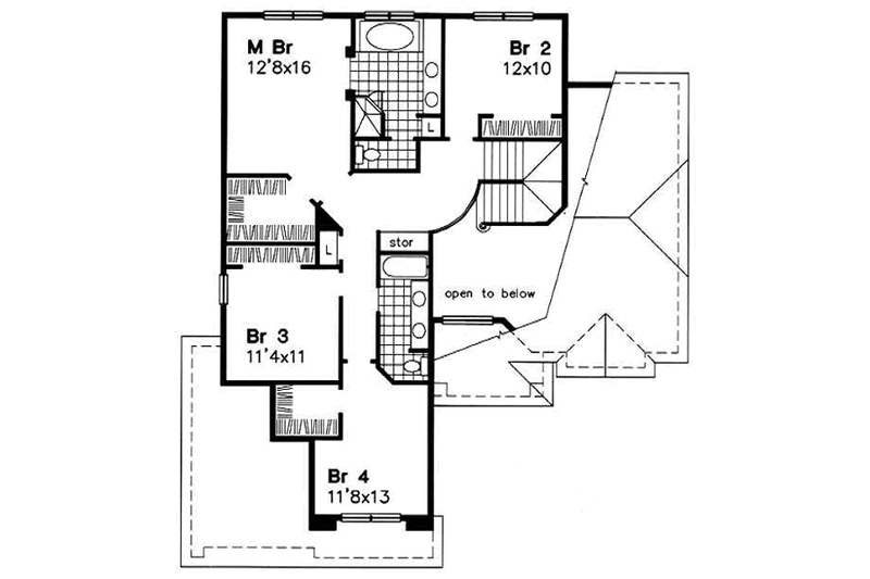House Plan Design - Floor Plan - Upper Floor for Traditional House Plan #50-174 - 5 bed, 3 bath