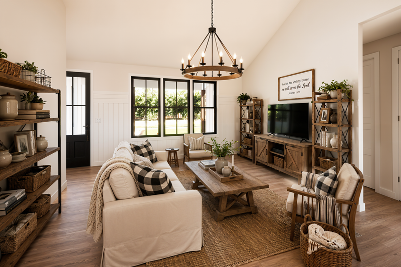 Home Plan - Interior - Family Room for Farmhouse House Plan #48-1229 - 3 bed, 2 bath