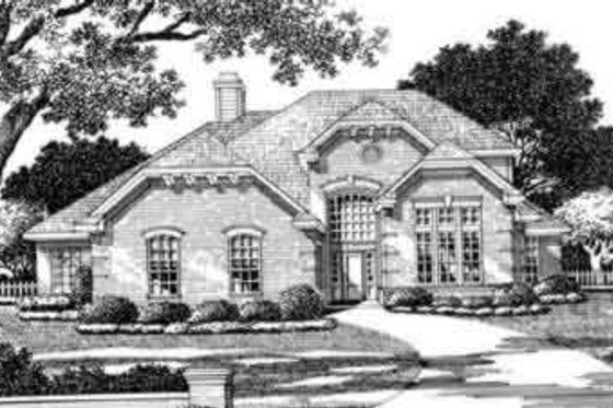 Exterior - Front Elevation for European House Plan #141-107 - 3 bed, 2.5 bath