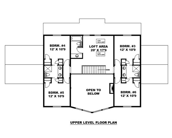 Farmhouse Floor Plan - Upper Floor Plan #117-980