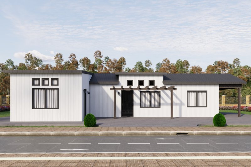 Architectural House Design - Exterior - Front Elevation 3 for Farmhouse House Plan #1106-46 - 3 bed, 2 bath