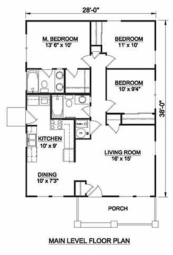 Craftsman Floor Plan - Main Floor Plan #116-304