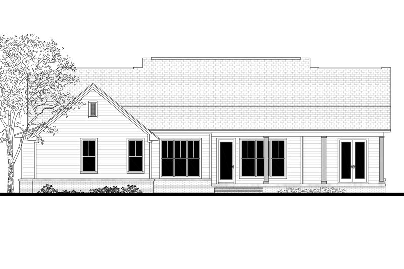 Dream House Plan - Exterior - Rear Elevation for Farmhouse House Plan #430-163 - 3 bed, 2.5 bath