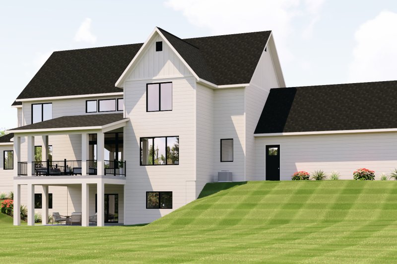 House Design - Exterior - Rear Elevation 1 for Modern House Plan #1064-478 - 5 bed, 3.5 bath
