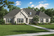 Traditional Style House Plan - 3 Beds 2.5 Baths 2134 Sq/Ft Plan #17-2155 Exterior 