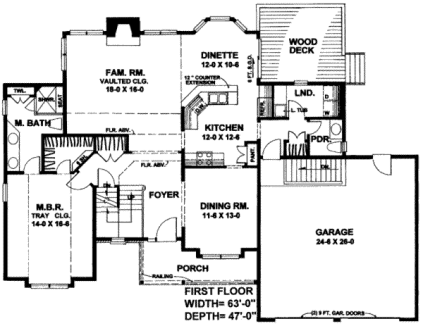 Traditional Floor Plan - Main Floor Plan #328-146