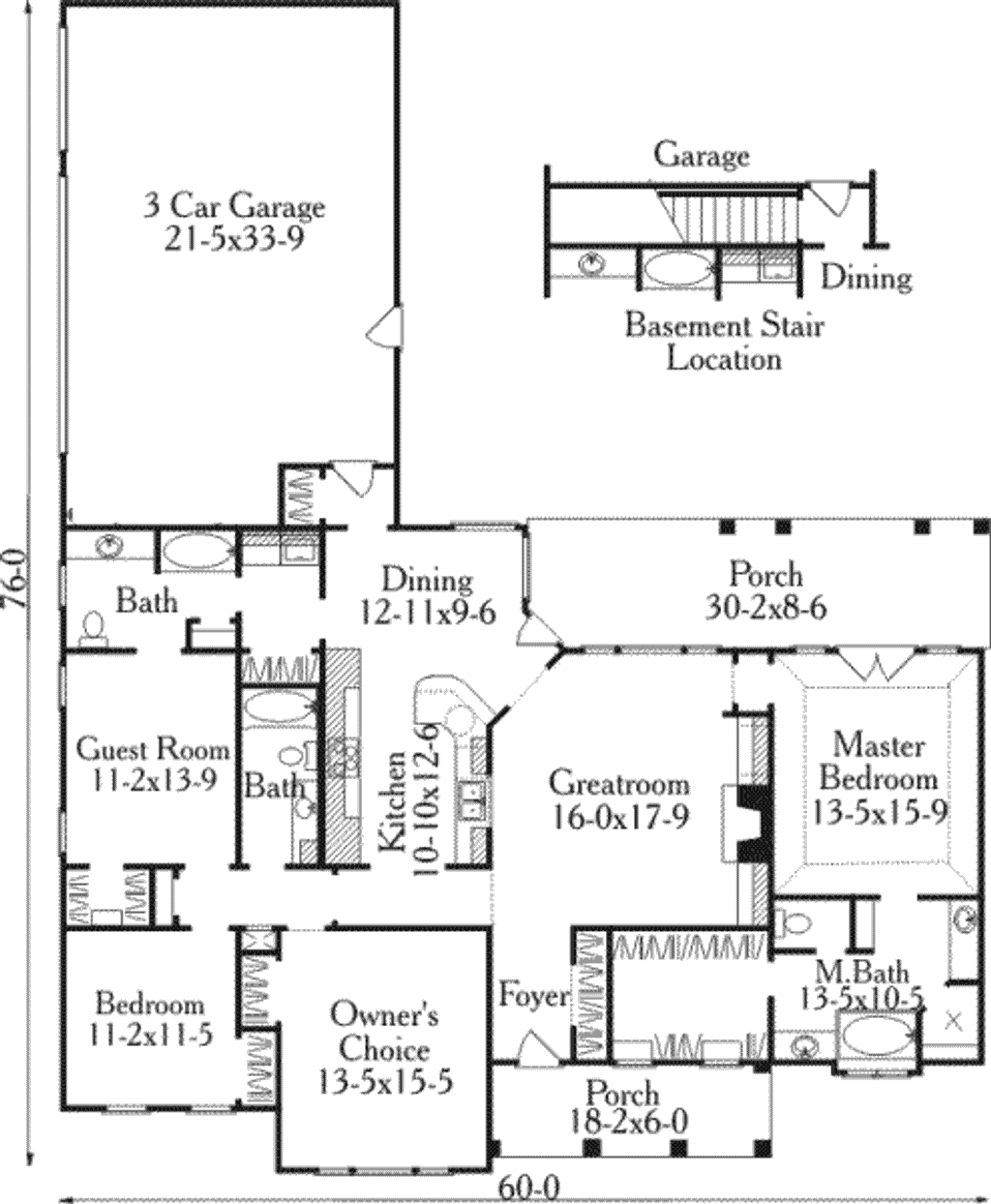 Southern Style House Plan - 4 Beds 3 Baths 2035 Sq/Ft Plan #406-231