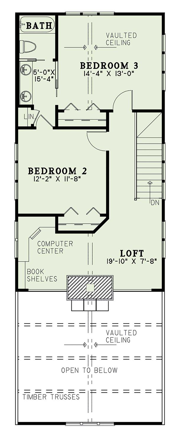 Farmhouse Floor Plan - Upper Floor Plan #17-2359