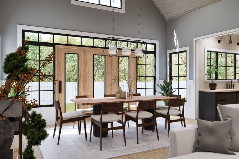 House Blueprint - Interior - Dining Room 1 for Traditional House Plan #54-682 - 3 bed, 3 bath