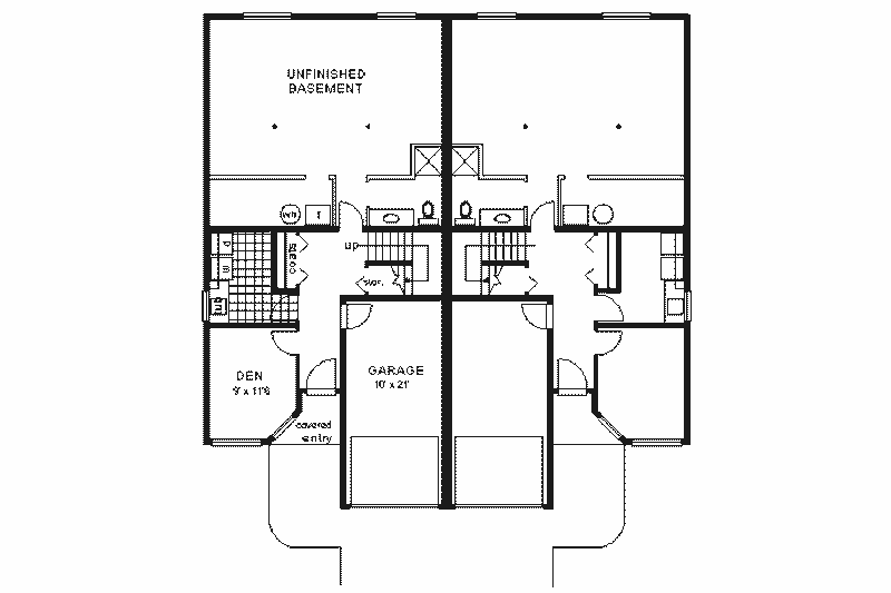 Dream House Plan - Floor Plan - Lower Floor for Traditional House Plan #18-250 - 3 bed, 2 bath