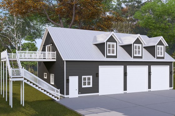 Exterior - Front Elevation 3 for Farmhouse House Plan #1060-340, 1 bath