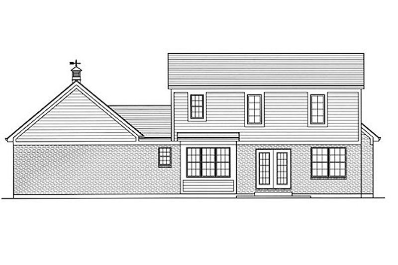 Home Plan - Exterior - Rear Elevation for Country House Plan #46-478 - 3 bed, 2.5 bath