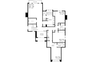 Floor Plan - Upper Floor for Traditional House Plan #72-469 - 4 bed, 3.5 bath