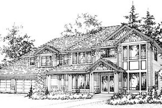 Exterior - Front Elevation for Craftsman House Plan #78-217 - 3 bed, 3 bath