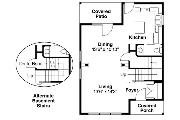 Home Plan - Traditional Floor Plan - Main Floor Plan #124-310