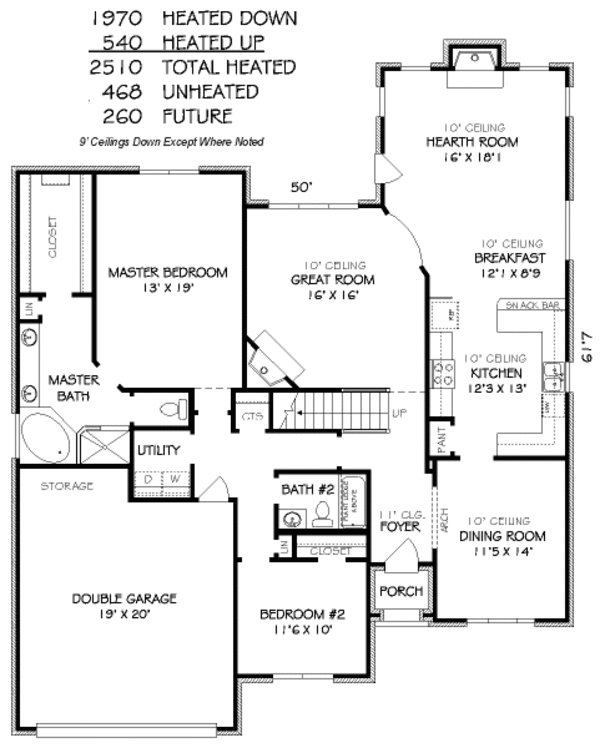 European Floor Plan - Main Floor Plan #424-336
