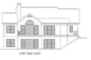 Exterior - Rear Elevation for Traditional House Plan #71-107 - 3 bed, 2 bath