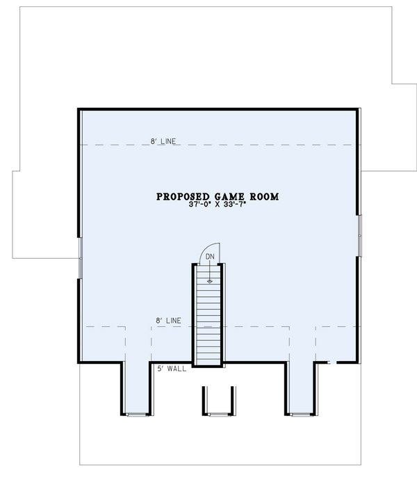 Southern Floor Plan - Upper Floor Plan #17-1026