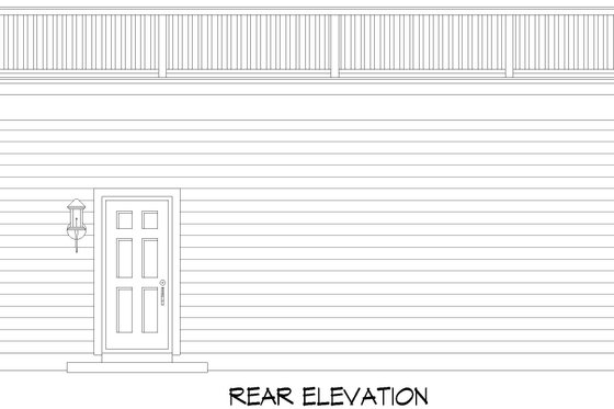 Exterior - Rear Elevation for Contemporary House Plan #932-1097, 0 bath
