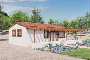 Exterior - Other Elevation 1 for Mediterranean House Plan #1106-21, 1 bath