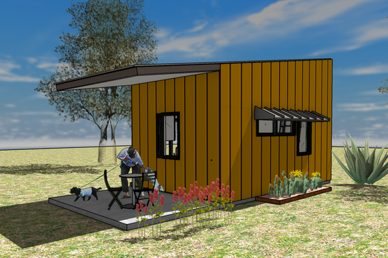 Exterior - Front Elevation for Modern House Plan #450-8 - 1 bed, 1 bath