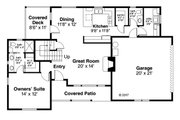 Country Style House Plan - 3 Beds 2.5 Baths 1536 Sq/Ft Plan #124-1060 
