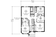 Traditional Style House Plan - 3 Beds 1 Baths 1152 Sq/Ft Plan #25-4135 