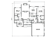 Traditional Style House Plan - 3 Beds 2 Baths 1443 Sq/Ft Plan #67-665 