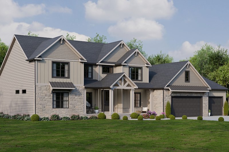 House Design - Exterior - Front Elevation 4 for Country House Plan #1089-65 - 3 bed, 2.5 bath
