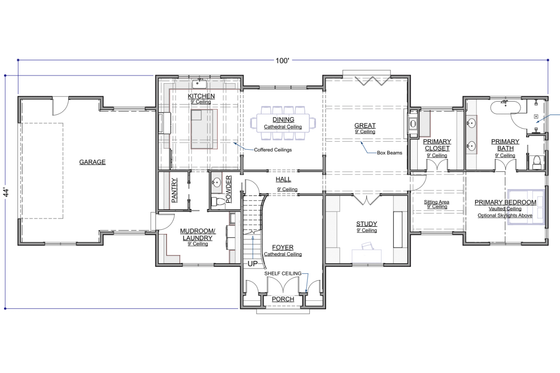 Floor Plan - Main Floor for European House Plan #1116-20 - 5 bed, 3.5 bath