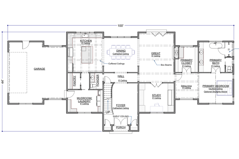 Dream House Plan - Floor Plan - Main Floor for European House Plan #1116-20 - 5 bed, 3.5 bath