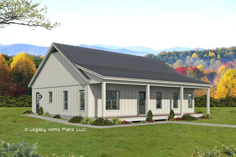 Country Style House Plan - 2 Beds 2 Baths 1477 Sq/Ft Plan #932-627