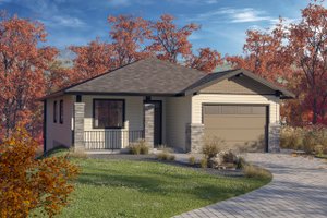 Craftsman Exterior - Front Elevation Plan #1100-7