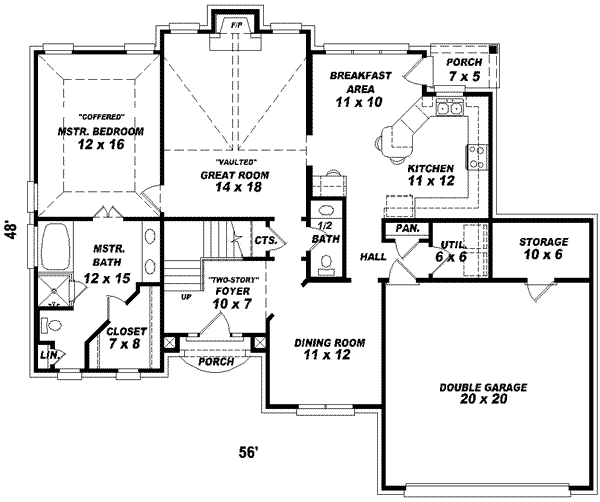European Floor Plan - Main Floor Plan #81-720