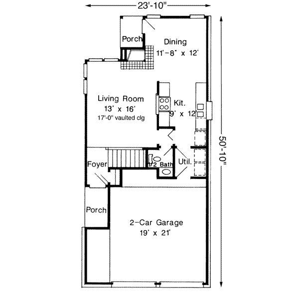 Dream House Plan - Traditional Floor Plan - Main Floor Plan #410-254