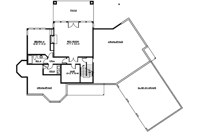 Dream House Plan - Floor Plan - Lower Floor for Craftsman House Plan #132-184 - 4 bed, 4.5 bath