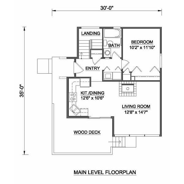 Contemporary Floor Plan - Main Floor Plan #116-109