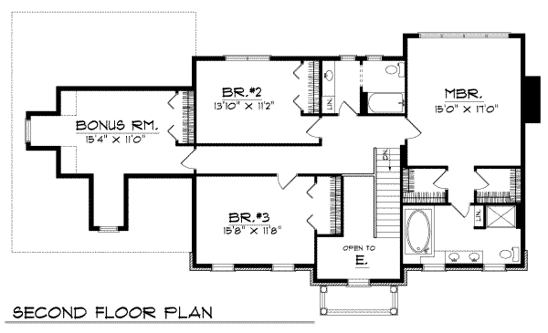 Modern Floor Plan - Upper Floor Plan #70-438