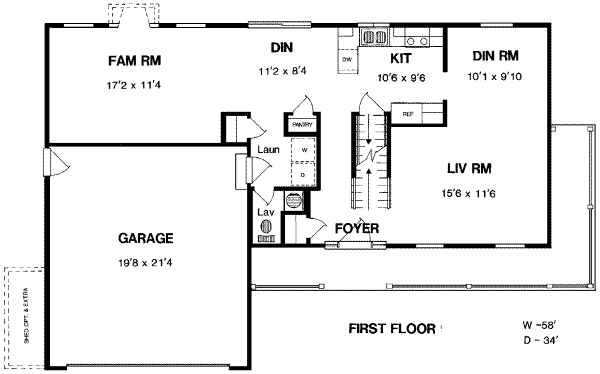 Traditional Floor Plan - Main Floor Plan #316-117