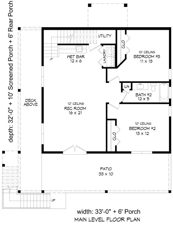 House Plan Design - Country Floor Plan - Main Floor Plan #932-1386