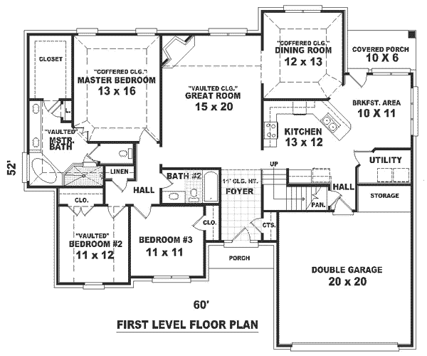 Traditional Floor Plan - Main Floor Plan #81-295
