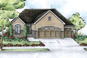 Traditional Exterior - Front Elevation Plan #20-2116