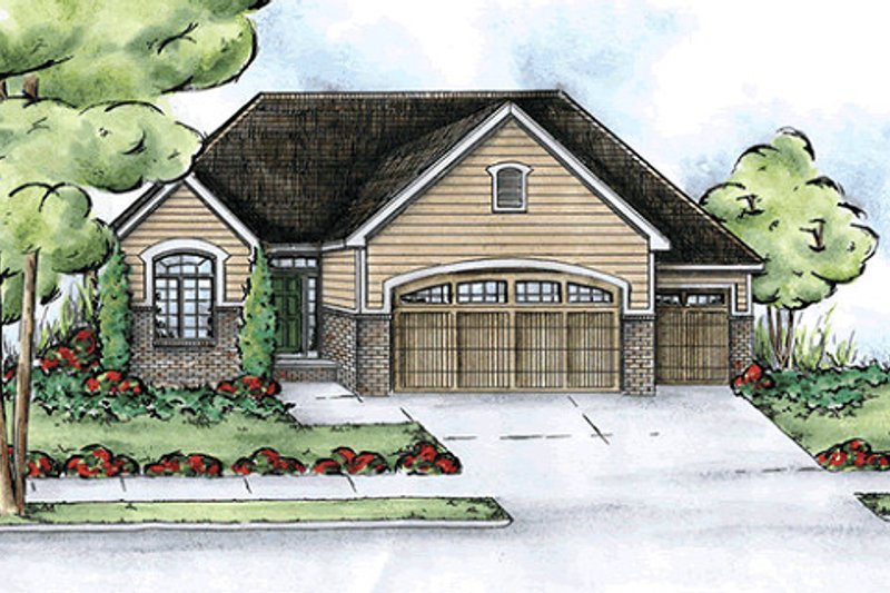 Traditional Style House Plan - 2 Beds 2 Baths 1636 Sq/Ft Plan #20-2116