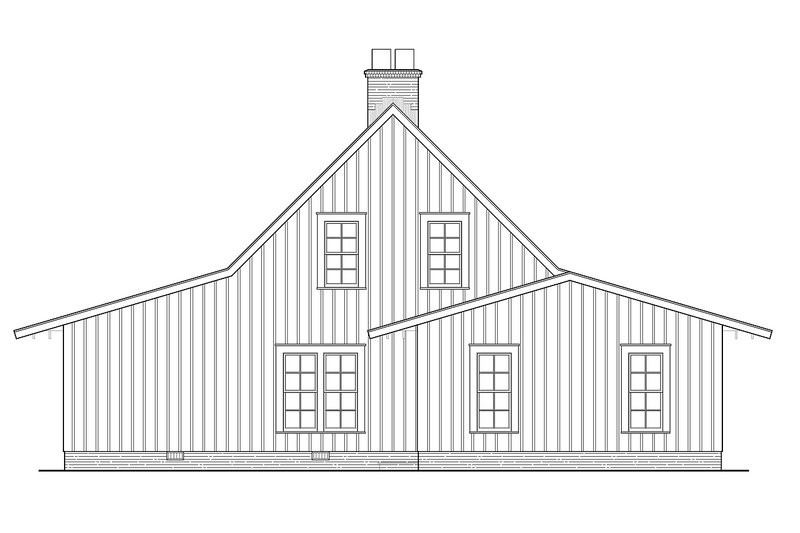 Home Plan - Exterior - Rear Elevation for Cabin House Plan #137-295 - 2 bed, 2 bath