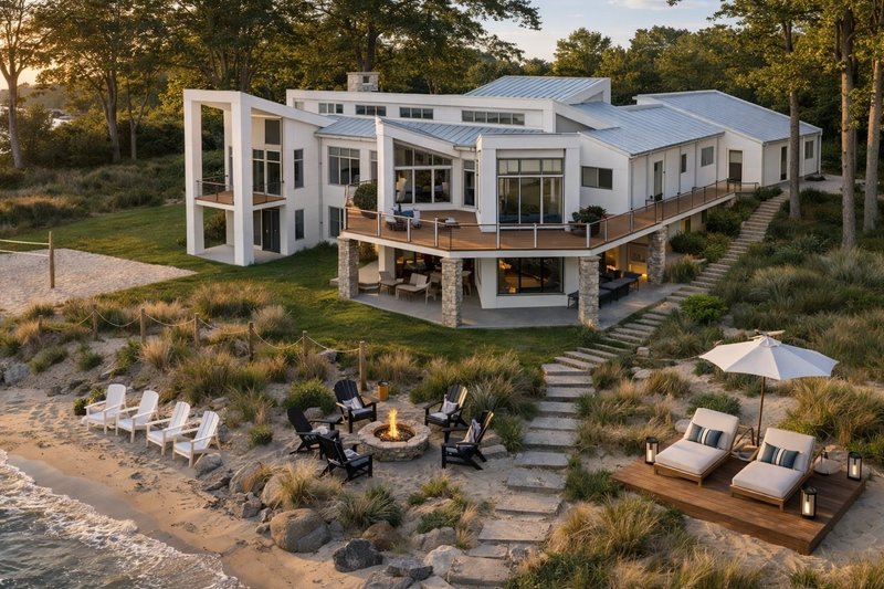 House Blueprint - Contemporary Exterior - Rear Elevation Plan #928-168