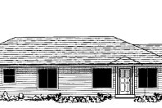 Exterior - Front Elevation for Ranch House Plan #303-364 - 3 bed, 2 bath