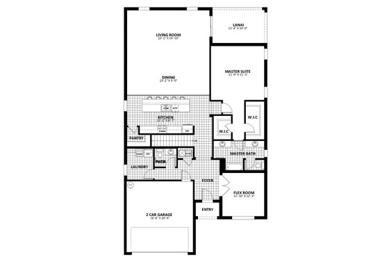 Floor Plan - Main Floor for Traditional House Plan #1058-261 - 3 bed, 2.5 bath