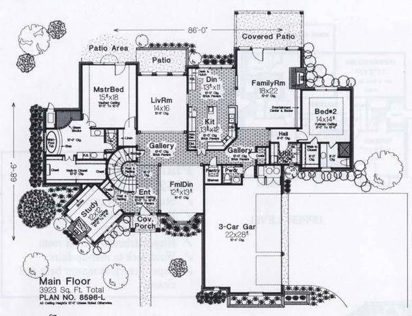 Colonial Floor Plan - Main Floor Plan #310-948