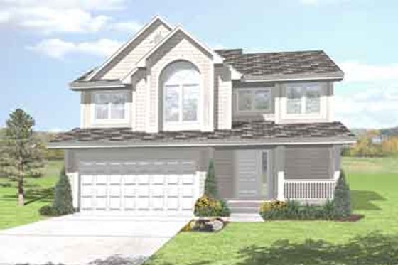 Exterior - Front Elevation for Traditional House Plan #50-281 - 3 bed, 2.5 bath